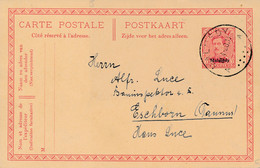 Entier Surcharge Malmedy - Malmedy 21.4.1920 Vers Eschborn - [OC55/105] Eupen/Malmedy