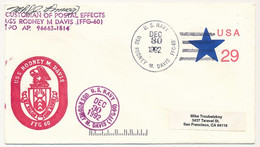ETATS UNIS - Enveloppe Entier Postal 29c - Obl U.S. NAVY - USS RODNEY M.DAVIS FFG-60 - 30/12/1992 - 1981-00