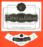 Etiquette + Collerette Ancienne Neuve De Vin De Cotes Du Rhone émile Labarthe à Frontignan - 75 Cl - Côtes Du Rhône