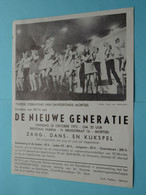 DE NIEUWE GENERATIE > Zang, Dans >>> 23 OKT 1973 > Feestzaal Familia MORTSEL ( Formaat 21 X 16,5 Cm. > Zie SCAN ) ! - Posters