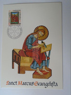 D188912   CARTE MAXIMUM  CM  Card  - 1987 - Luxembourg - VADUZ -  Religion St. Marcus Evangelista - Maximumkaarten