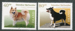 ICELAND  2001 Icelandic Dogs MNH / **.  Michel 977-78 - Unused Stamps