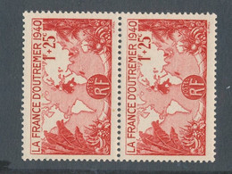 FRANCE -PAIRE N° 453 NEUVE** SANS CHARNIERE - COTE : 7€ - 1940 - Unused Stamps