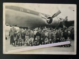 SABENA 1951 GROUPE SCOLAIRE PHOTO CARTE - Aeronáutica - Aeropuerto