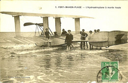 80 FORT MAHON PLAGE L HYDROAEROPLANE A MAREE HAUTE BELLE ANIMATION LES PIEDS DANS L EAU - Fort Mahon