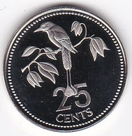 Belize, 25 Cents 1975 , Oiseau, Elizabeth II, En Cupronickel, KM# 49, UNC, Neuve - Belize