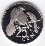 Îles Vierges Britanniques, 25 Cents 1974 , Oiseau, Elizabeth II, En Cupronickel, KM# 4, UNC, Neuve - Isole Vergini Britanniche