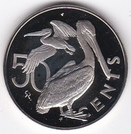 Îles Vierges Britanniques, 50 Cents 1974 , Oiseau, Elizabeth II, En Cupronickel, KM# 5, UNC, Neuve - British Virgin Islands