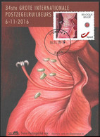 Mystamp°/Duostamp° - Carte Postale Fleur Signée /  Bloem Postkaart Getekend - Amaryllis - Marijke Meersman - Brieven En Documenten