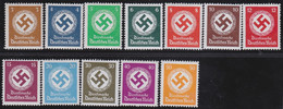 Deutsches Reich    .   Michel   .   Dienst 132/143     .    **      .     Postfrisch   .     /   .    MNH - Dienstpost
