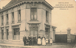 62 - PAS DE CALAIS - NŒUX-LES-MINES - Café-hôtel De La Gare FOUQUENELLE Dit DELORY - Superbe (10310) - Noeux Les Mines