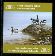 BERNACHE, Canard; Conservation Habitats Fauniques CANADA 2006 Wildlife Habitat Conservation GOOSE. Duck  (8428) - Privaat & Lokale Post