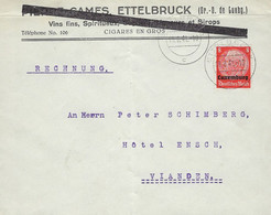 Luxembourg - Luxemburg - Occupation 1941  Brief FABRIK MARZEL CAMES , ETTELBRUCK An HÔTEL ENSCH,VIANDEN - 1940-1944 Duitse Bezetting
