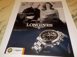 ANCIENNE PUBLICITE ELEGANCE IS AN ATTITUDE MONTRE LONGINES  2009 - Other & Unclassified