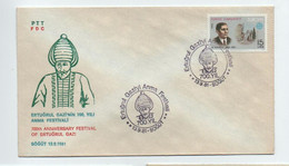 Turkey 1981 700th Anniversary Festival Of Ertugrul Gazi | Ottoman Empire | Special Cover, Söğüt, Sept. 13 - Lettres & Documents