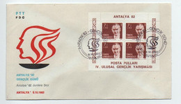 1982 Stamp Exhibition "Antalya 82", Juniors Day Special Cancel - Briefe U. Dokumente