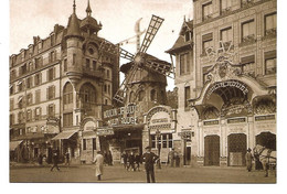 Moulin Rouge Place Blanche Paris Façade Vers 1900 - Cabarets