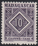 MADAGSCAR   SCOTT NO  J31  MNH   YEAR  1947 - Portomarken