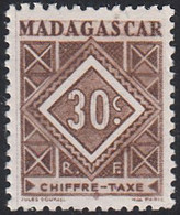 MADAGSCAR   SCOTT NO  J32  MNH   YEAR  1947 - Impuestos