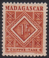 MADAGSCAR   SCOTT NO  J34  MINT HINGED  YEAR  1947 - Impuestos