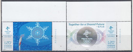 China 2022-4 The Opening Ceremony Of The 2022 Winter Olympics Game Stamps 2v(Hologram) Imprint - Hologramme