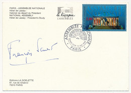 FRANCE - CPM 2,80 Assemblée Nat Obl. Premier Jour 13/5/1993 + Signature Autographe François Sauvadet, Député - 1990-1999