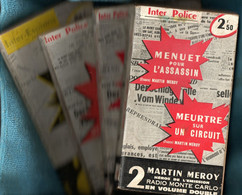 3 Romans Inter Police Dont Un Double Titres ..divers & 1 Inter Espions  Editions Presses Internationales De 1959/63 - Andere & Zonder Classificatie