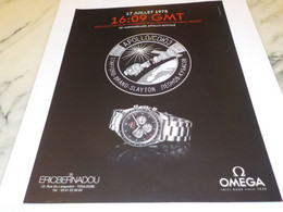 ANCIENNE PUBLICITE 35 ANNIVERSAIRE APOLLO SOYOUZ MONTRE OMEGA  2010 - Autres & Non Classés