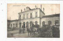 JC, Cp , 86 , Vienne , Chatellerault , La Gare , Attelage De Chien , Voyagée 1908 - Chatellerault