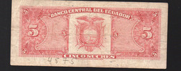 Ecuador / Equateur  : Billet  5s    1988   (PPP35325) - Equateur