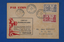 AS12 MAURITANIE  BELLE CARTE  196 JOURNEE TIMBRE+THIES SENEGAL+ CIRCUIT TRANSMAURITANIE+++AFFRANCH. PLAISANT - Storia Postale