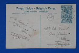 AS12 CONGO BELGE   BELLE CARTE 1924 POUR ASLE BELGIQUE  ++VILLAGE ABABUS +AFFRANCH.PLAISANT - Cartas & Documentos