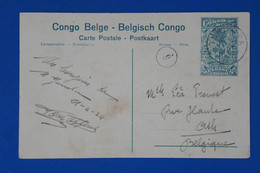 AS12 CONGO BELGE   BELLE CARTE 1924 POUR ASLE BELGIQUE  ++VILLAGE ABABUS +AFFRANCH.PLAISANT - Covers & Documents