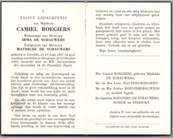 Bidprentje Ertvelde - Roegiers Camiel (1887-1955) - Devotieprenten