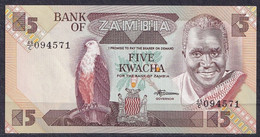 Zambia  - 1986-88 - 5 Kwacha...P25d.. UNC. - Zambie