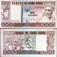 Cape Verde 1000 Escudos 1977 Unc - Cabo Verde