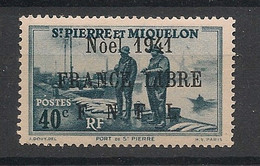 SPM - 1941 - N°Yv. 215A - France Libre 40c Bleu-gris - Neuf * / MH VF - Unused Stamps