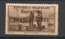SPM - 1941 - N°Yv. 217A - France Libre 65c Brun - Neuf * / MH VF - Unused Stamps