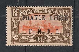 SPM - 1941 - N°Yv. 240 - France Libre 65c Brun Et Rouge - Neuf Luxe ** / MNH / Postfrisch - Unused Stamps