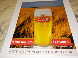 ANCIENNE PUBLICITE  BRASSEUR A LOUVAIN BIERE  STELLA ARTOIS 1992 - Alcools