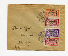 !!! ALAOUITES, SERIE PA N°1/4 SUR LETTRE DE KERDAHA DE 1925 POUR LA SYRIE - Brieven En Documenten