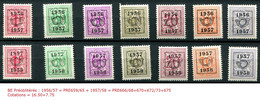 12156907 BE Préob 1956-57 + (1957/58); PRE659/665 + 666/68+670+672/73+675 - Typo Precancels 1936-51 (Small Seal Of The State)