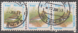 Brasil -1-7-1994 -  Pássaros Urbanos - Padrão Real - R$    0,20, Quero-quero,  (TIRA-3)  (o)  RHM Nº 714 - Gebraucht