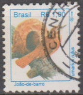 Brasil -1-7-1994 -  Pássaros Urbanos - Padrão Real - R$    1,00, João-de-Barro,    (o)  RHM Nº 716 - Oblitérés