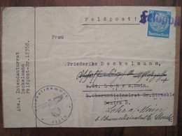 Feldpost 1940's Lohr Am Main FDP Feldpostnummer 12358 Kommando Infanterie-Division 215 Reich Allemagne Cover WK2 - Lettres & Documents