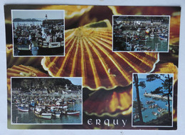 CPM CARTE POSTALE 22 ERQUY LE PORT ET LA DIGUE MULTIVUES - Erquy