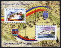 ROMANIA 2007 Danube Shipping Block   MNH / **.  Michel Block 416 - Unused Stamps