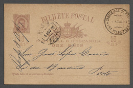PORTUGAL STATIONARY - INTEIRO POSTAL - MARCOFILIA - CABECEIRAS DE BASTO 1891 (IT#5550) - Postal Stationery