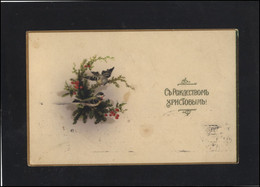 FINLAND Brief Postal History Post Card FI 062  Christmas New Year Birds SORTAVALA Lion - Storia Postale