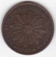 Uruguay 1 Centesimo 1869 H Heaton, En Bronze , KM# 11 - Uruguay